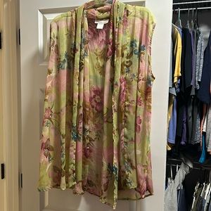 Coldwater Creek floral vest
